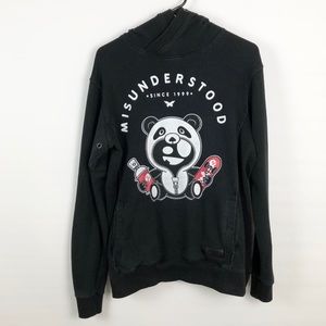 Entree LS Misunderstood Panda Black Hoodie Size S